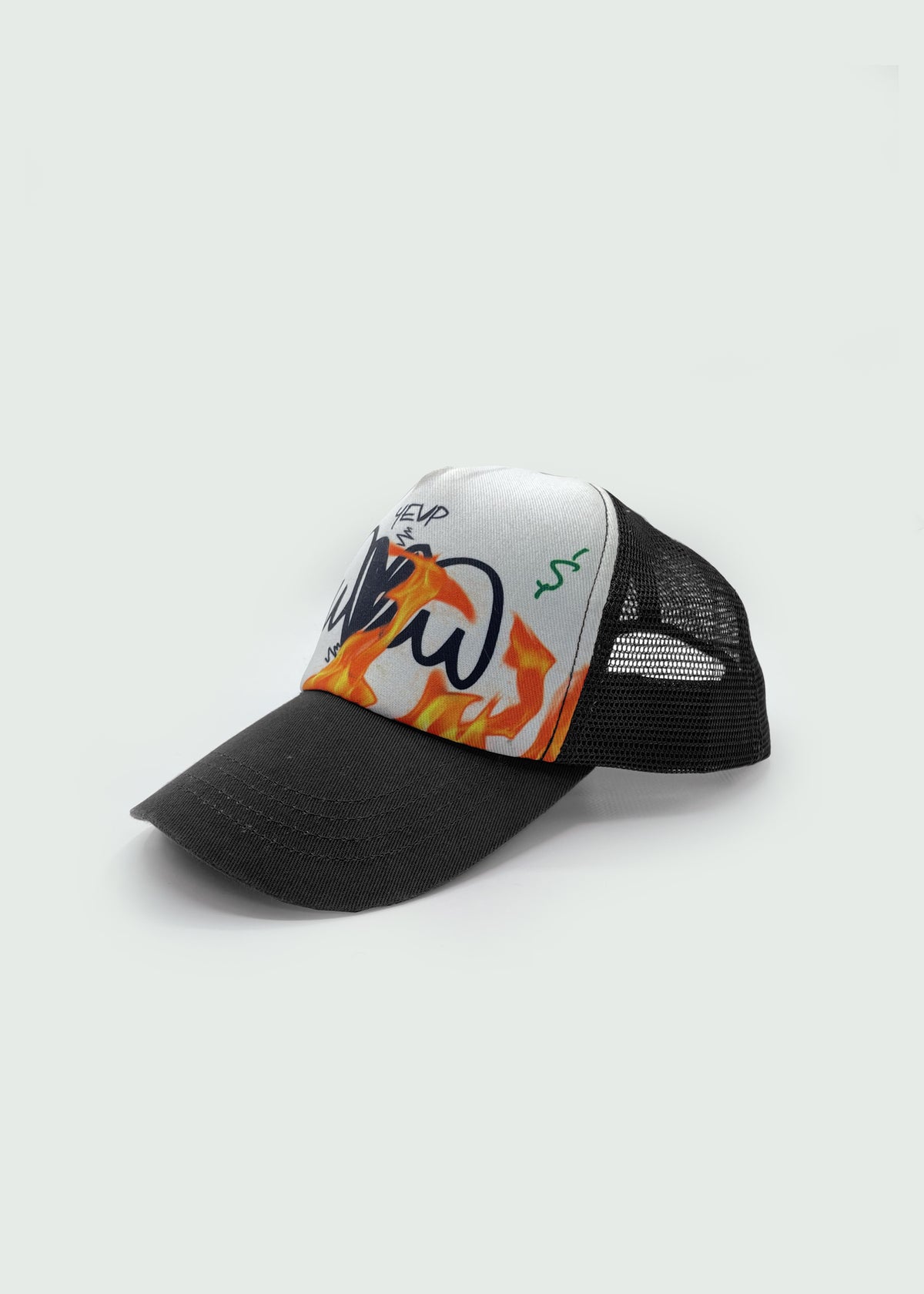 Black Flame Trucker Hat